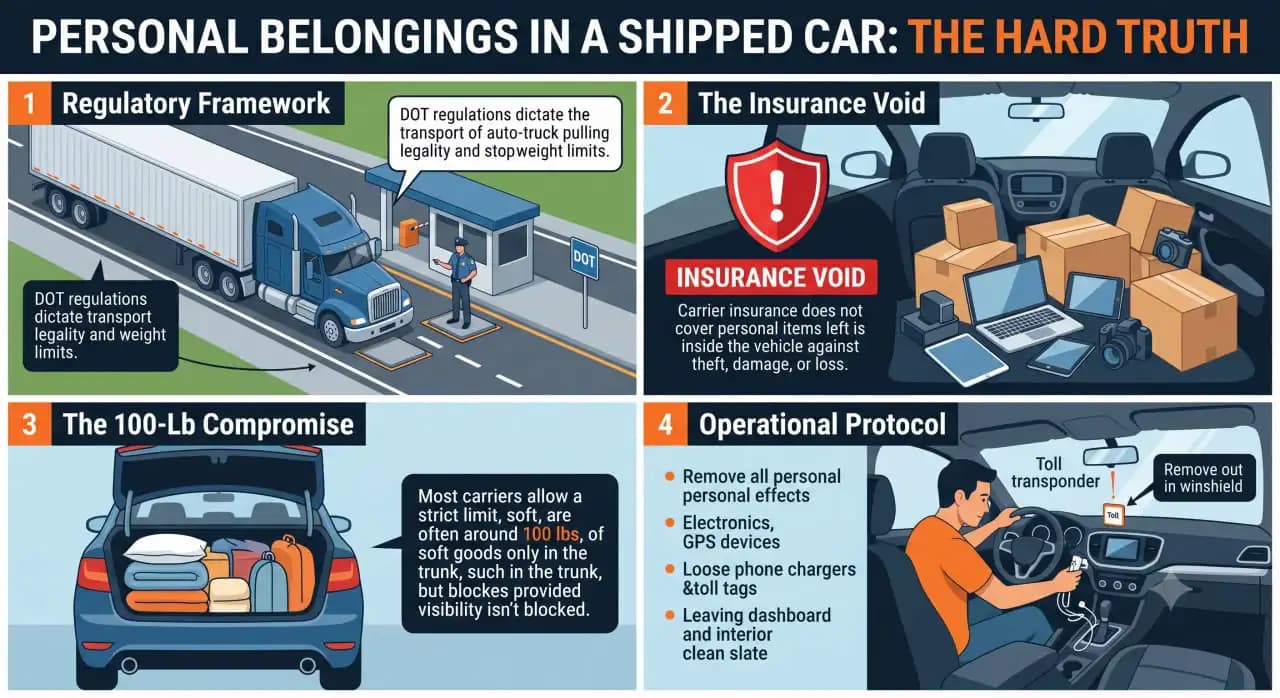 Can You Put Personal Belongings in a Shipped Car? (The Hard Truth)